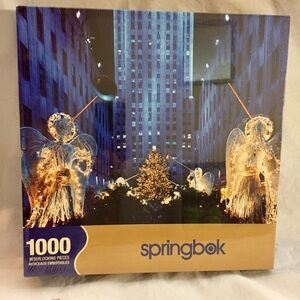 New Vintage Puzzle Heralding Angels Rockefeller Center Springbok 1000 Christmas
